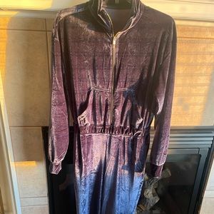 COPY - Brand new! Fabletics navy blue velvet jumpsuit
